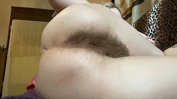 amateur hairy teen shows off her huge bush and hairy body parts after shower